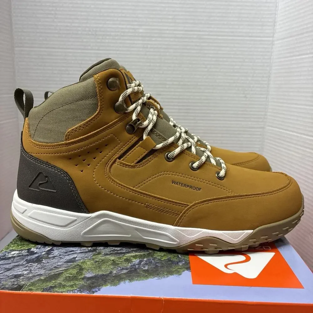 Ozark Trail Men Size 10.5 Sport Hiker Waterproof Hiking Boots Wheat Leather